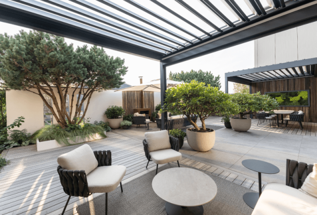 lamellen overkapping luxe tuin in de lier