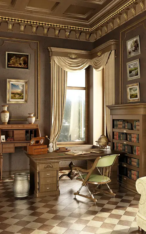 Klassiek Werkkamer Woonstijlen Villa Arena Amsterdam
