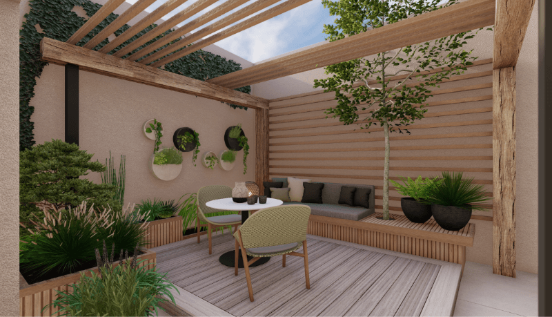Kleine tuin ontwerp tips inrichten patio ibiza style (1)