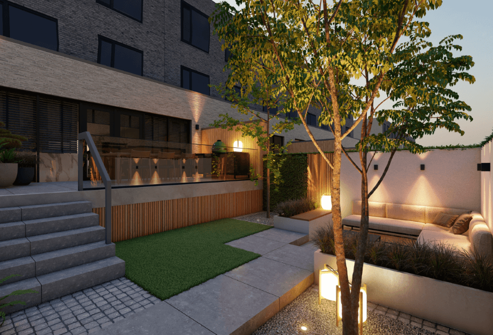 tuin inrichten met de juiste bestrating in een kleine tuin