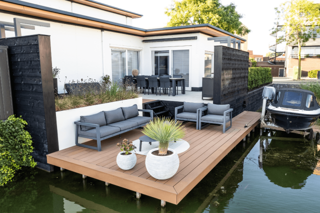Tuinontwerp barendrecht achtertuin luxe stadstuin ibiza tuin