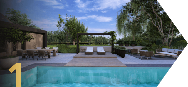 fase 1 het tuinontwerp in realistisch 3D