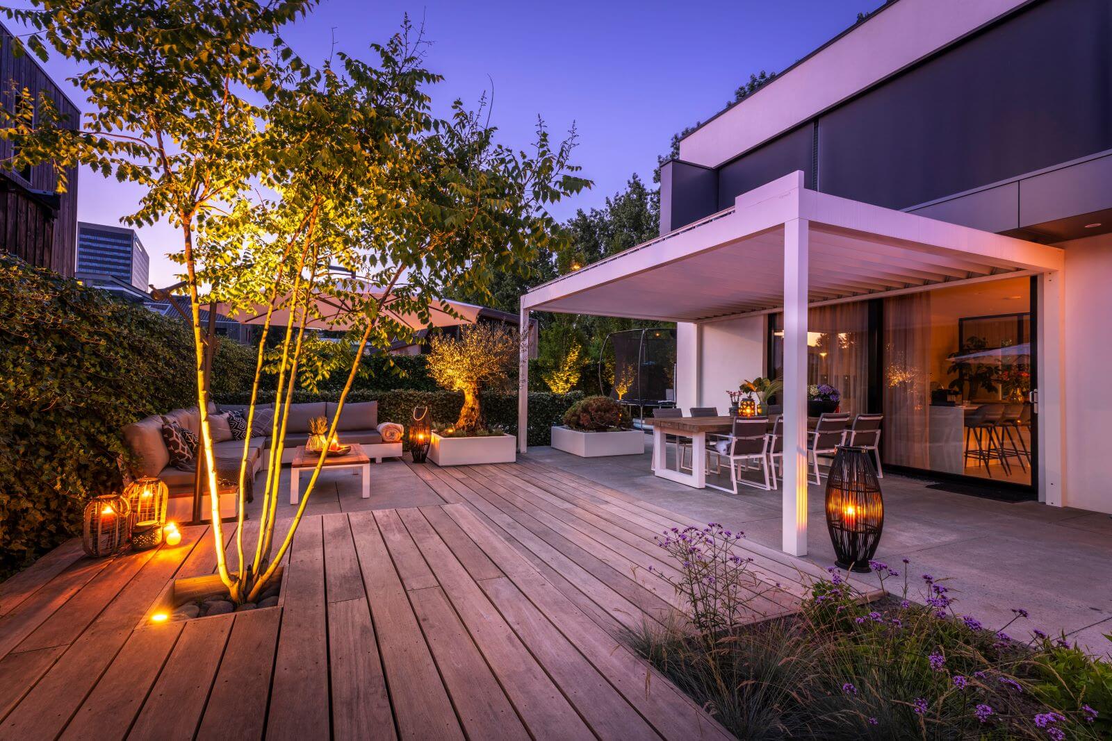 Tuinontwerp tuinarchitect rotterdam achtertuin verlichting vdkvdw