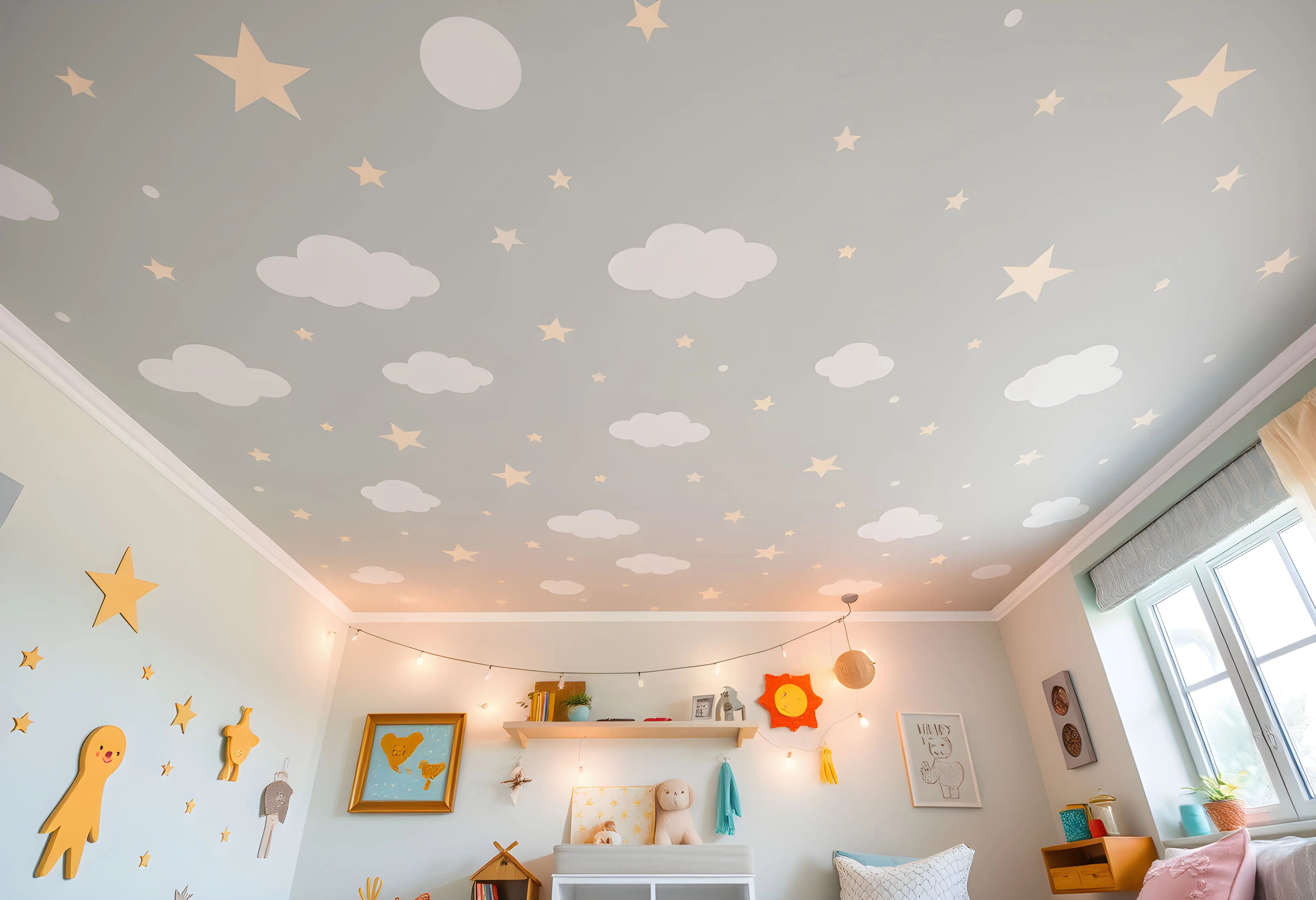 Villa Arena_Behang op plafond kinderkamer_Blog